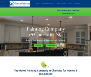 Painting company website development example for a contractor business